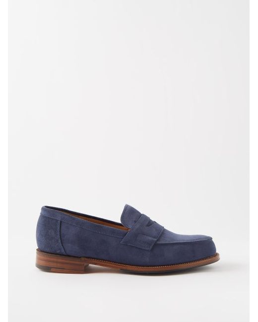 Grenson Epsom Suede Loafers