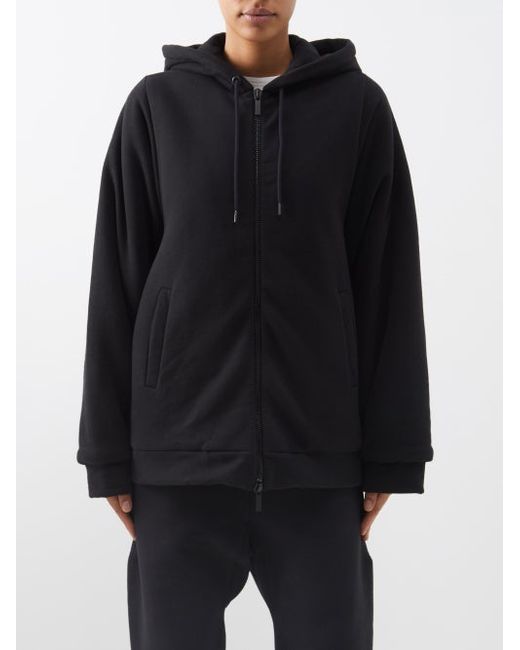 Raey Recycled Cotton-blend Wadded Zip-through Hoodie