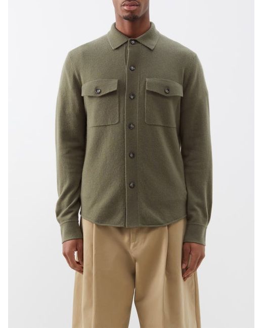 Allude Flap-pocket Wool-blend Overshirt