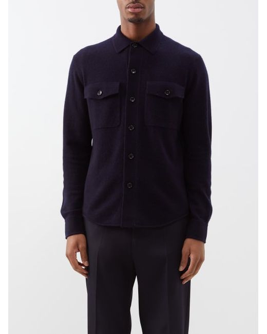 Allude Flap-pocket Wool-blend Overshirt