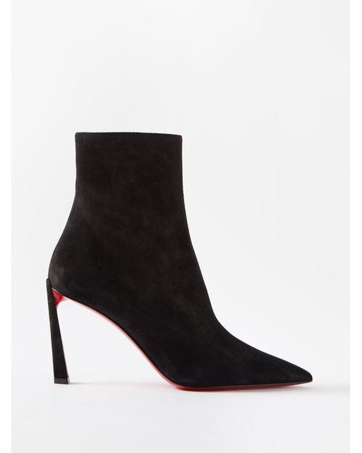 Christian Louboutin Condora 85 Suede Ankle Boots