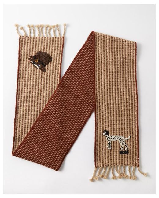 Bode Ranch Reversible Animal Crochet-wool Scarf