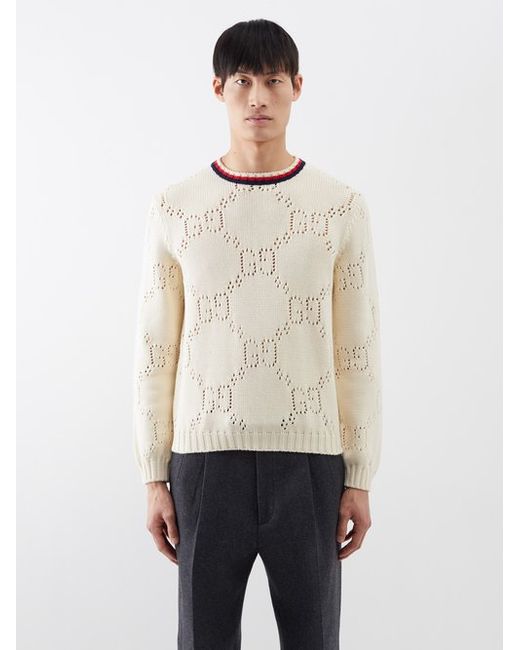 Gucci Perforated-logo Cotton Sweater