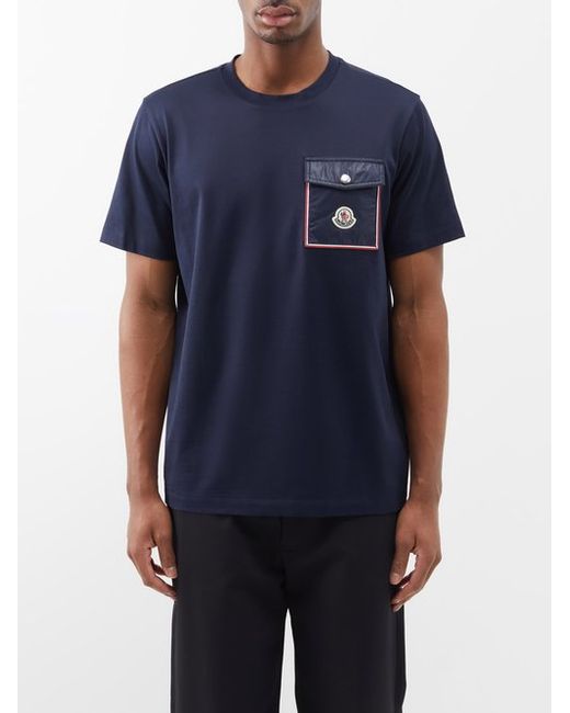 Moncler Flap-pocket Cotton-jersey T-shirt