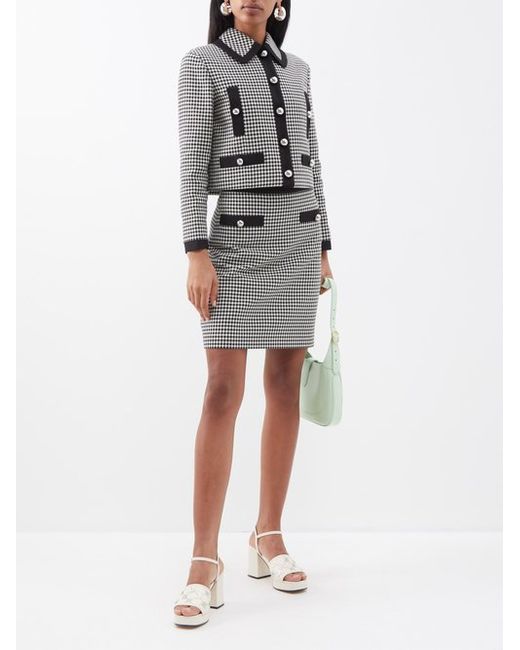 Gucci Gingham-check Cotton-blend Mini Skirt