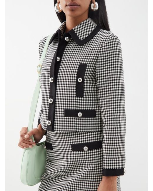 Gucci Gingham-check Cotton-blend Jacket