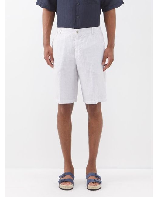 120 Lino Flat-front Linen Shorts
