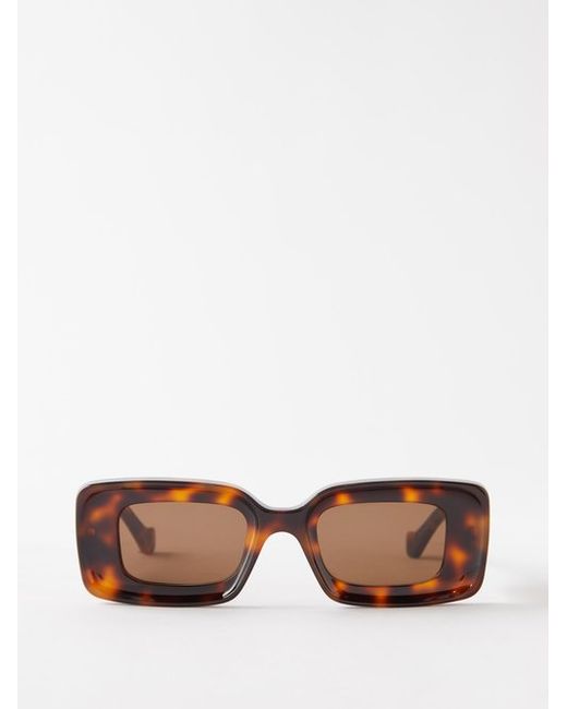 Loewe Eyewear Rectangle Tortoiseshell-acetate Sunglasses