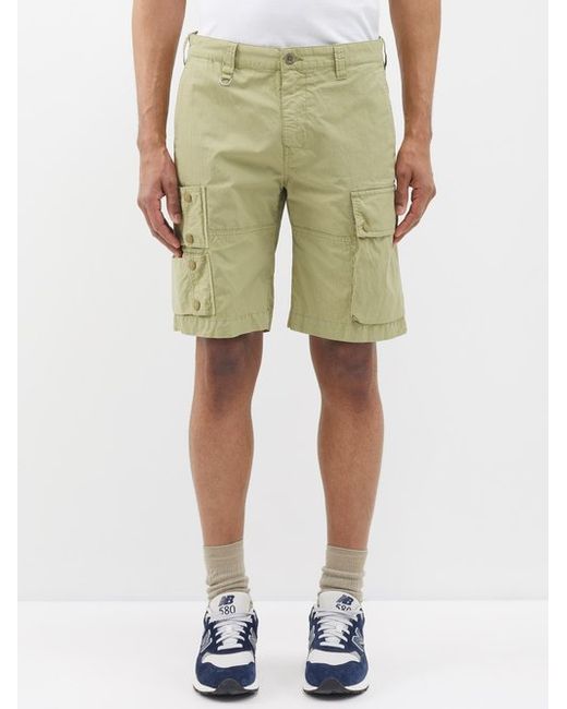 Belstaff Harker Garment-dyed Cotton-blend Cargo Shorts