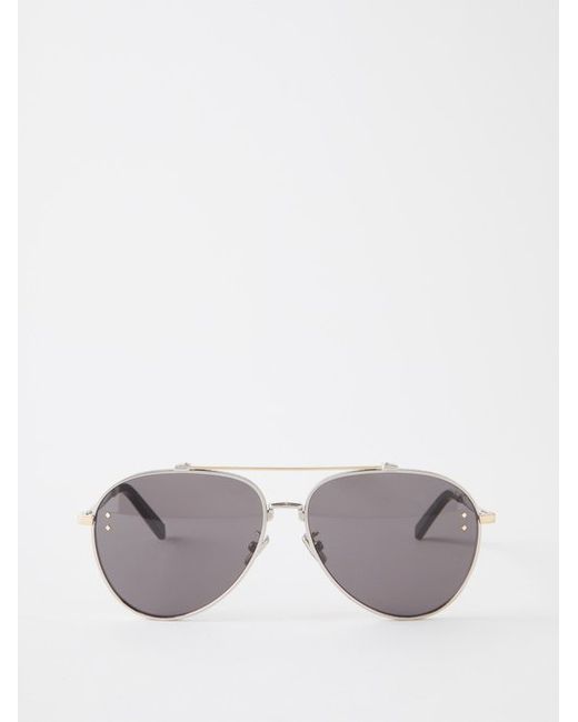 Dior Cd Diamond Aviator Metal Sunglasses