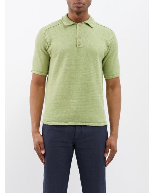 Inis Meáin Washed-linen Polo Shirt