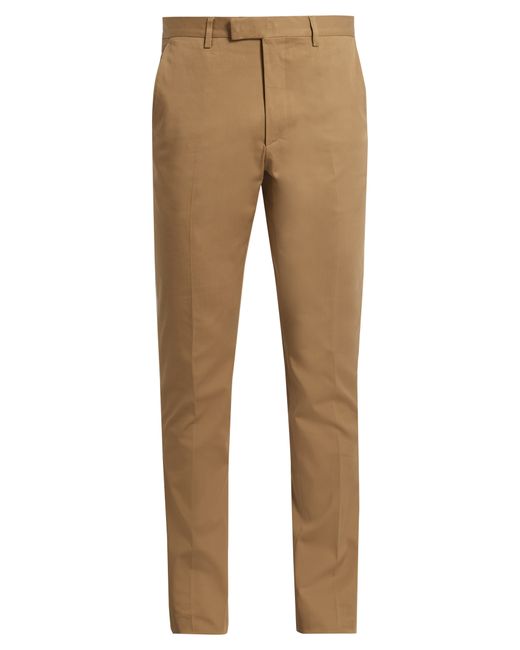 Gucci Slim-leg cotton-blend gabardine chino trousers