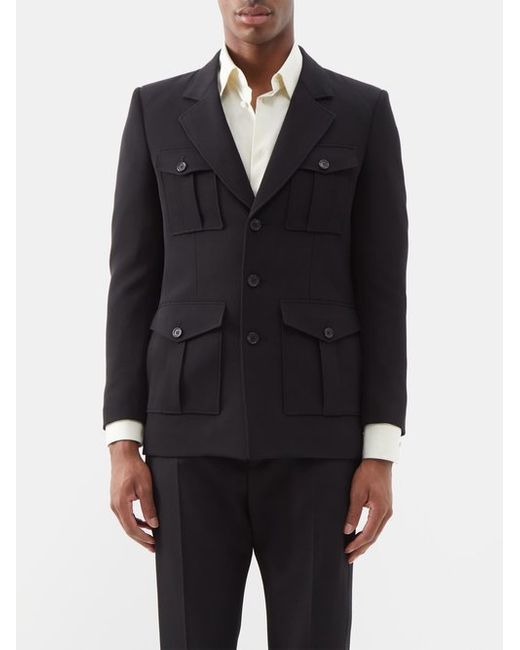 Saint Laurent Flap-pocket Wool Jacket