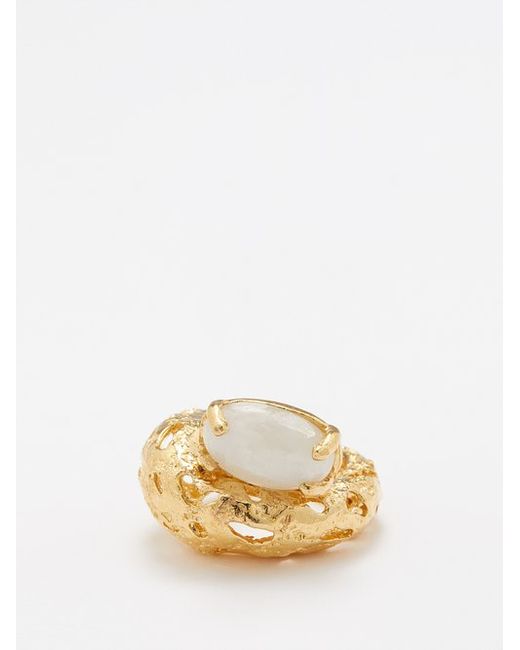 Paola Sighinolfi Mayge Moonstone 18kt Gold-plated Ring