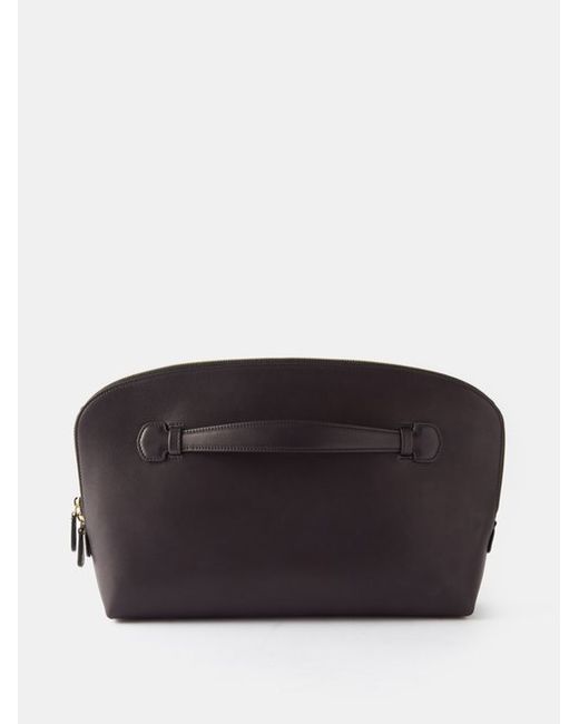 The Row Ellie Grained-leather Clutch Bag