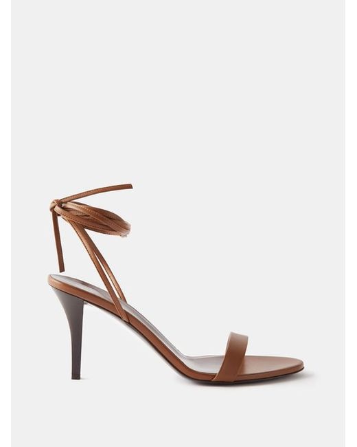 The Row Maud 80 Leather Wrap Sandals