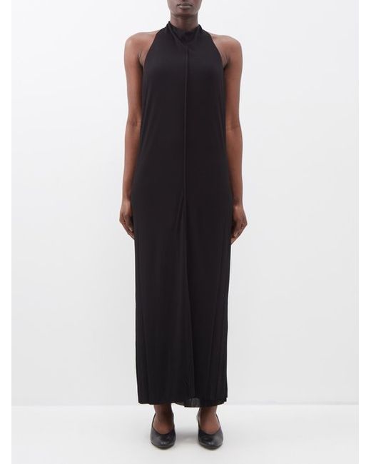 The Row Brynlee Backless Halterneck Jersey Dress