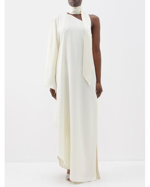 Taller Marmo Bolkan One-shoulder Crepe Dress