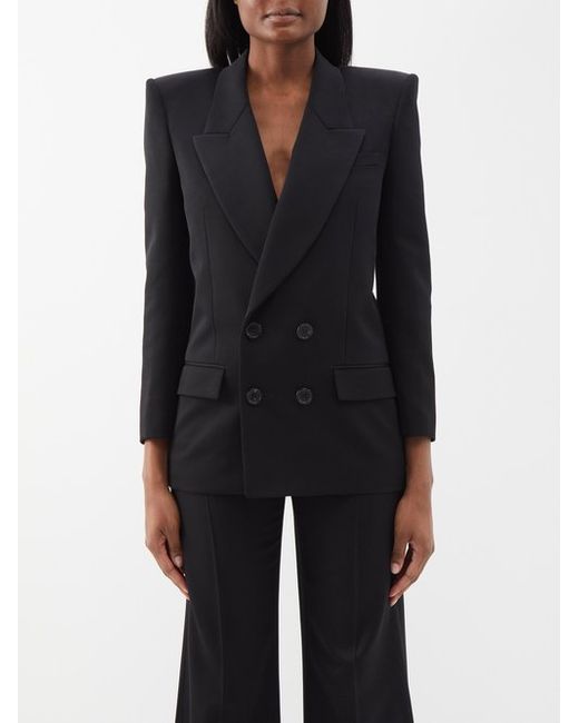 Saint Laurent Double-breasted Wool Tailored Jacket