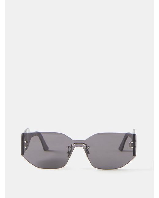 Dior Diorclub Rimless Shield-lens Oval Sunglasses
