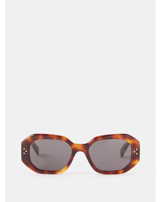 Celine Square Tortoiseshell Acetate Sunglasses