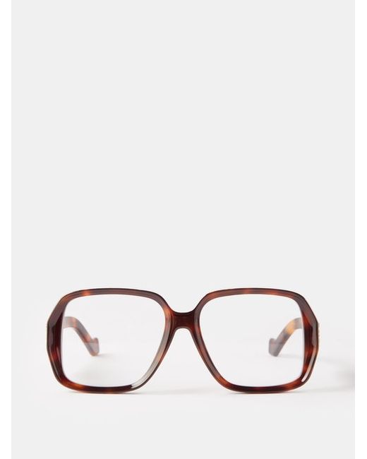 Loewe Eyewear Oversized Square Tortoiseshell-acetate Glasses