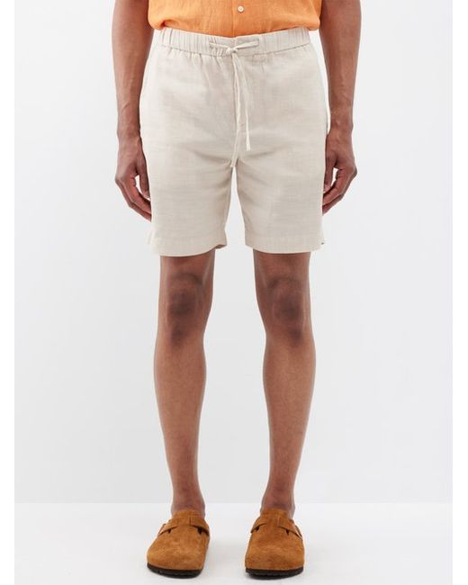 Frescobol Carioca Felipe Drawstring Linen-blend Shorts