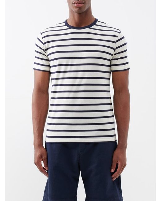 Sunspel Striped Cotton-jersey T-shirt