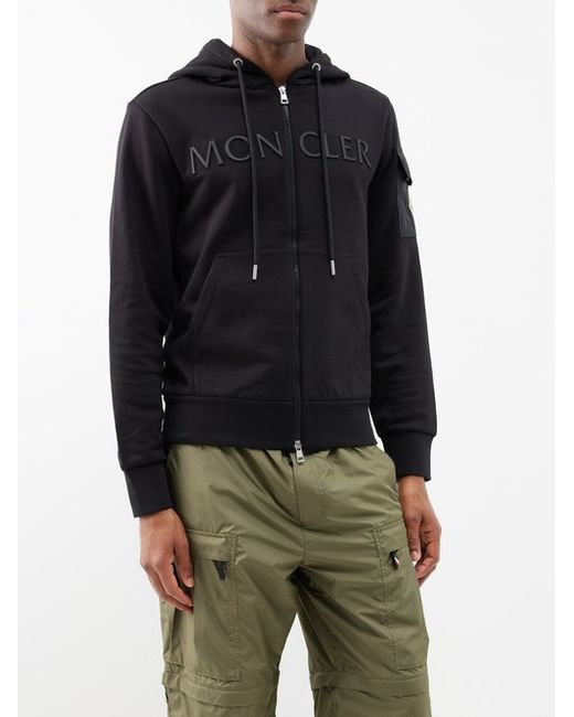 Moncler Logo-patch Zip-front Cotton-jersey Hoodie