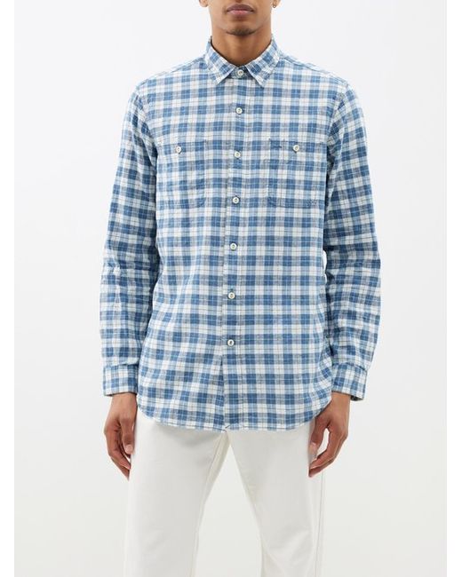 Polo Ralph Lauren Classic-fit Checked Linen-blend Shirt