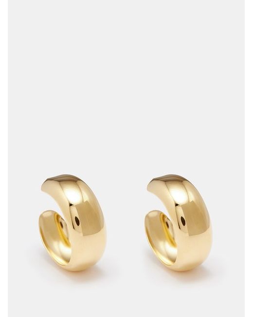 joolz by Martha Calvo Half Round 14kt Gold-plated Hoop Earrings