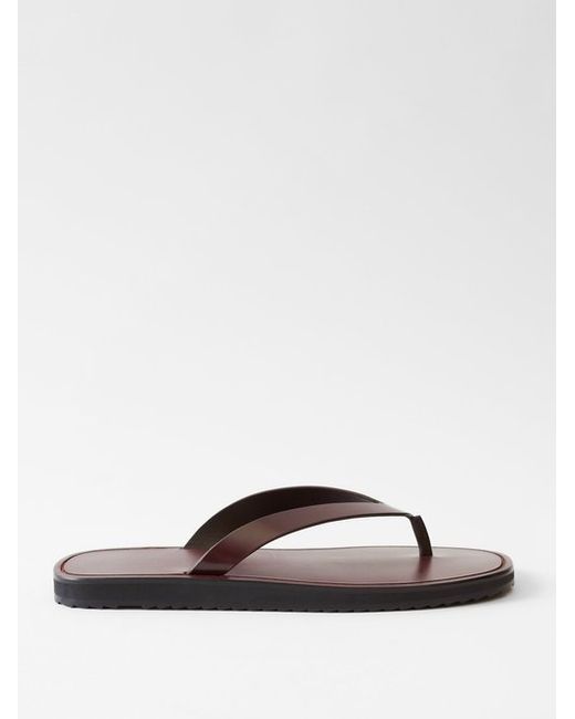 The Row Leather Flip Flops