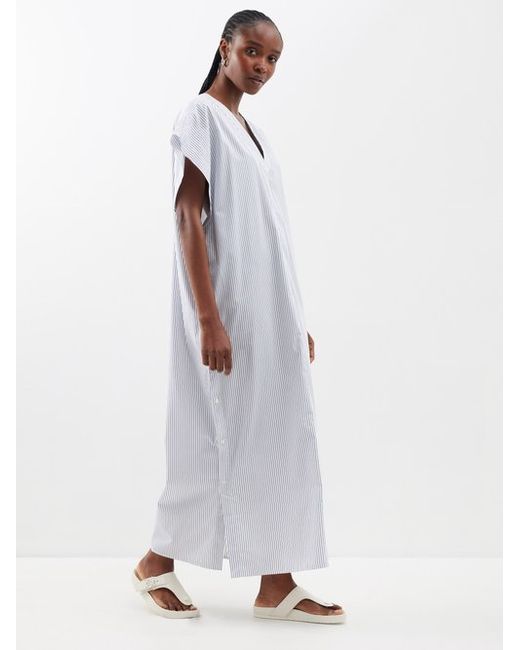 Totême Striped Organic Cotton-blend Tunic Dress