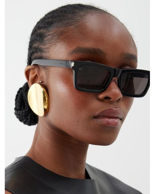 Saint Laurent Betty Rectangle-frame Acetate Sunglasses