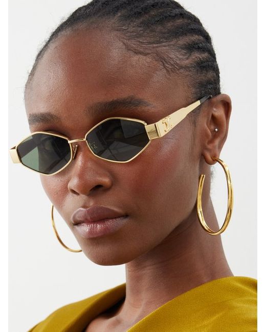 Celine Hexagonal Metal Sunglasses