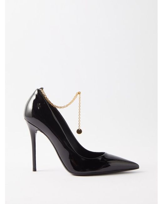 Tom Ford Chain-embellished 105 Patent-leather Pumps