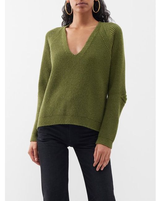 Tom Ford V-neck Ribbed Wool-blend Sweater
