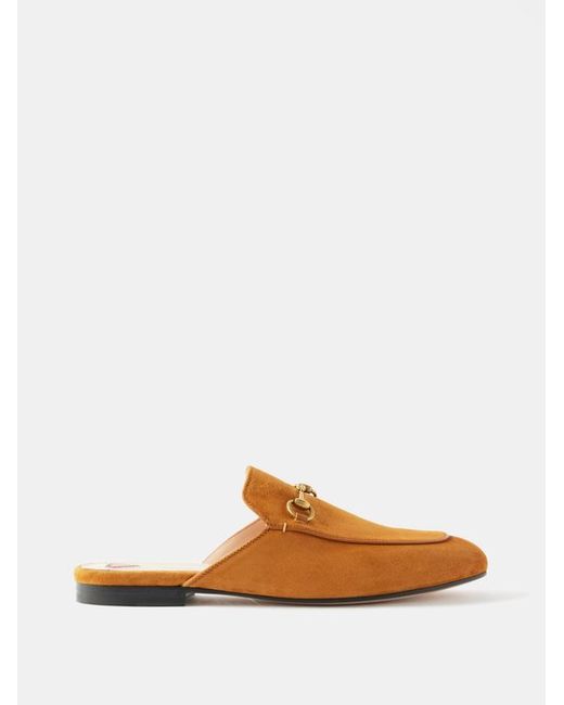 Gucci Princetown Backless Suede Loafers