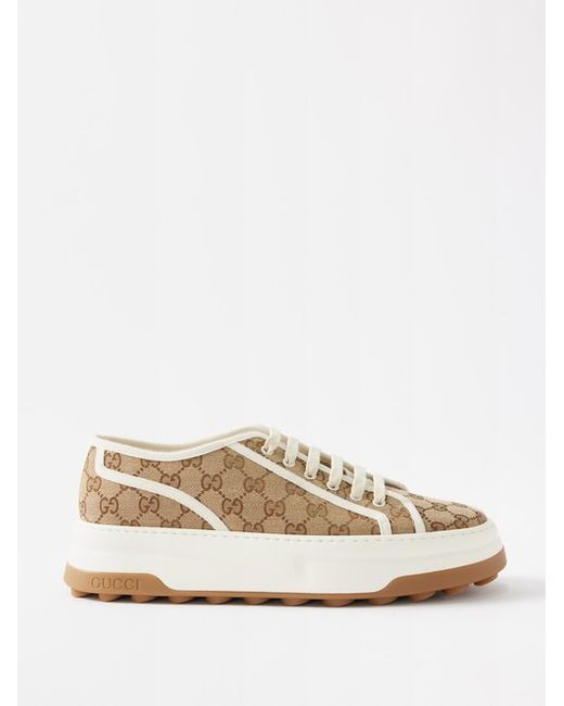Gucci Tennis Treck Gg-canvas Trainers