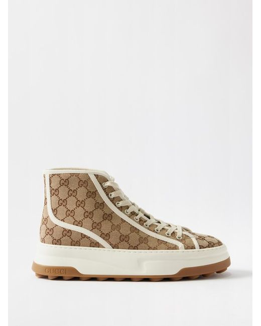Gucci Tennis Treck High-top Gg-canvas Trainers