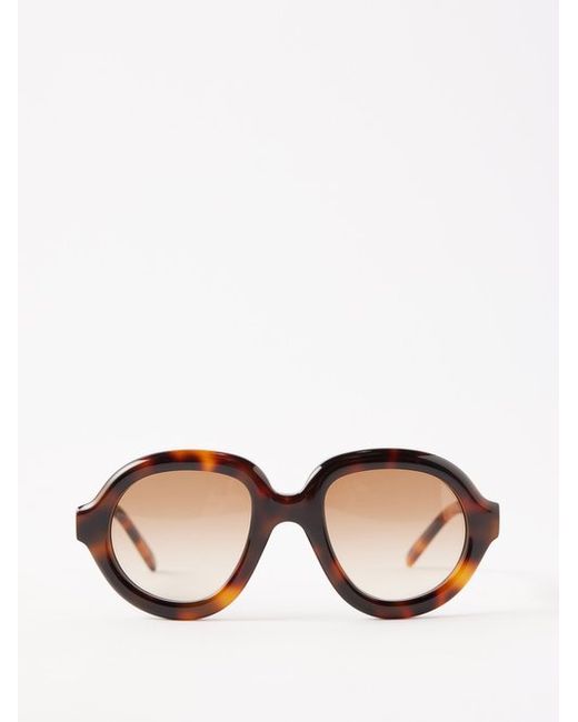 Loewe Eyewear Curvy Round Tortoiseshell-acetate Sunglasses