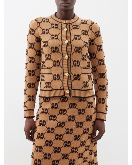 Gucci GG-jacquard Wool Cardigan