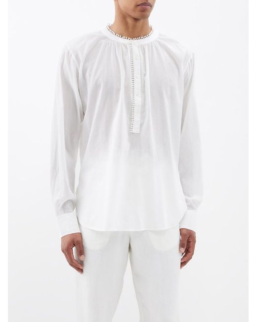 Nili Lotan Marcelo Cotton-voile Tunic Shirt