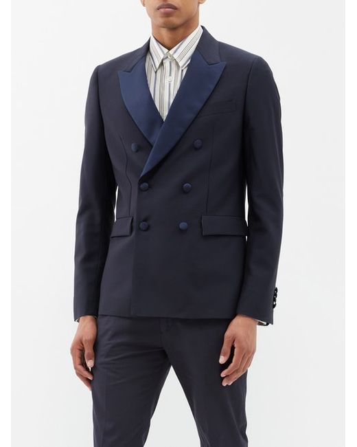 Paul Smith Double-breasted Wool-blend Suit Jacket