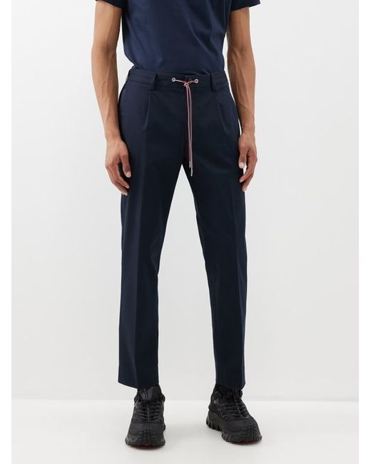 Moncler Elasticated-waist Pleated Twill Trousers
