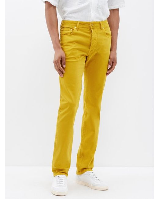 Jacob Cohёn Bard Slim-leg Cotton-blend Gabardine Trousers