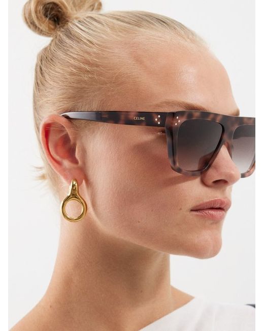 Celine Oversized D-frame Tortoiseshell-acetate Sunglasses