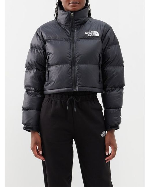 The North Face Nuptse Quilted Down Cropped Jacket
