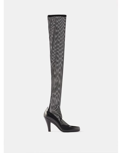 The Row 90 Mesh And Leather Over-the-knee Boots