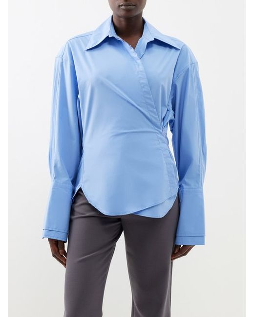 Róhe Asymmetric Cotton-poplin Shirt